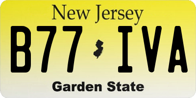 NJ license plate B77IVA