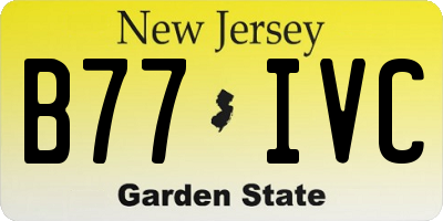 NJ license plate B77IVC