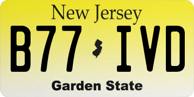NJ license plate B77IVD