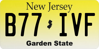 NJ license plate B77IVF