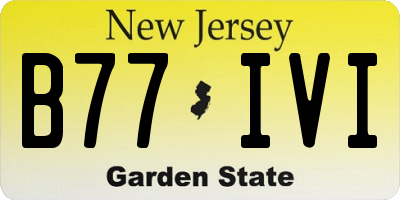 NJ license plate B77IVI