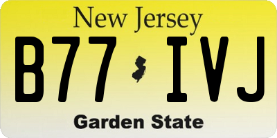 NJ license plate B77IVJ