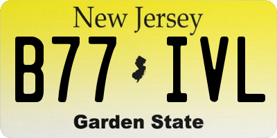 NJ license plate B77IVL
