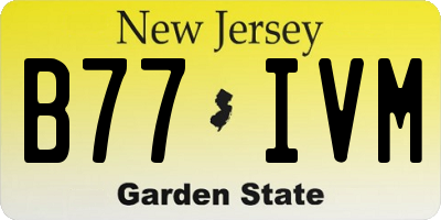 NJ license plate B77IVM