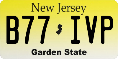 NJ license plate B77IVP