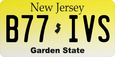 NJ license plate B77IVS