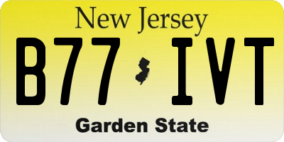 NJ license plate B77IVT