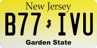 NJ license plate B77IVU