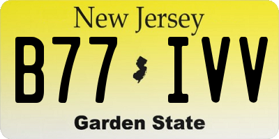NJ license plate B77IVV