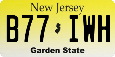 NJ license plate B77IWH