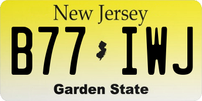 NJ license plate B77IWJ