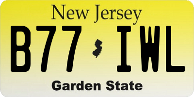 NJ license plate B77IWL