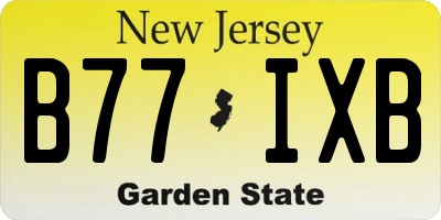 NJ license plate B77IXB
