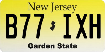 NJ license plate B77IXH