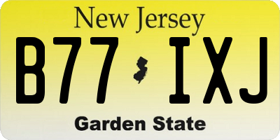 NJ license plate B77IXJ