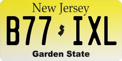 NJ license plate B77IXL