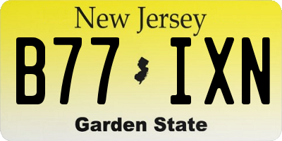 NJ license plate B77IXN