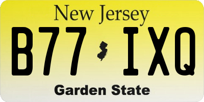 NJ license plate B77IXQ
