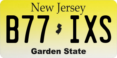 NJ license plate B77IXS