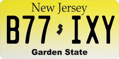 NJ license plate B77IXY