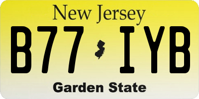 NJ license plate B77IYB