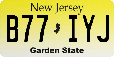 NJ license plate B77IYJ
