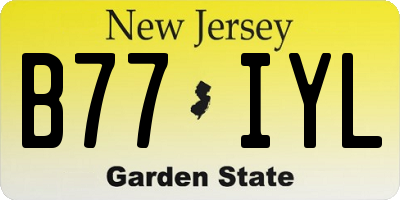 NJ license plate B77IYL
