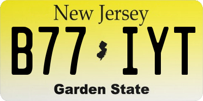 NJ license plate B77IYT
