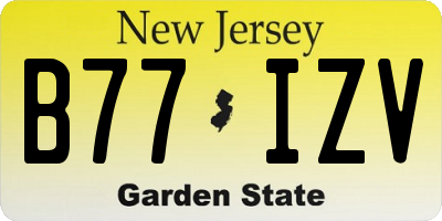 NJ license plate B77IZV