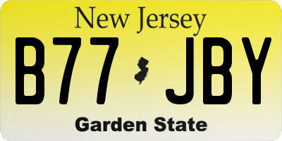 NJ license plate B77JBY