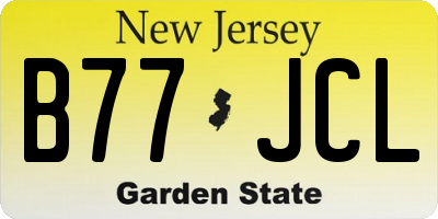 NJ license plate B77JCL