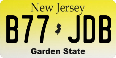 NJ license plate B77JDB