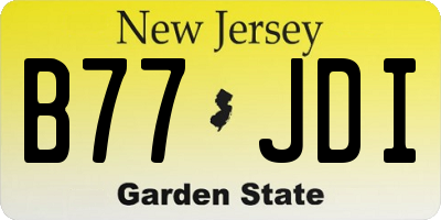 NJ license plate B77JDI