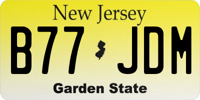 NJ license plate B77JDM