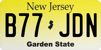 NJ license plate B77JDN
