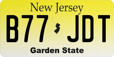 NJ license plate B77JDT