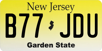 NJ license plate B77JDU