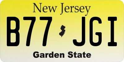 NJ license plate B77JGI