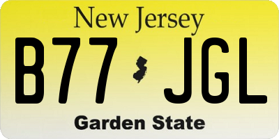 NJ license plate B77JGL