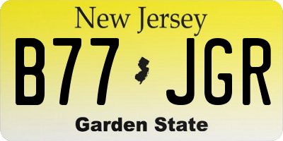 NJ license plate B77JGR