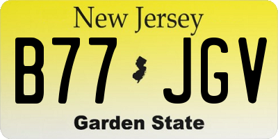 NJ license plate B77JGV