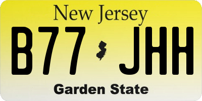 NJ license plate B77JHH