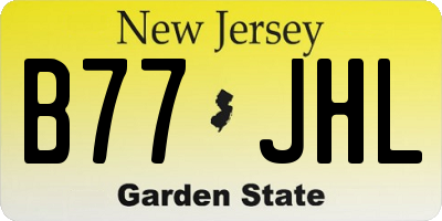 NJ license plate B77JHL