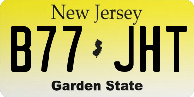 NJ license plate B77JHT