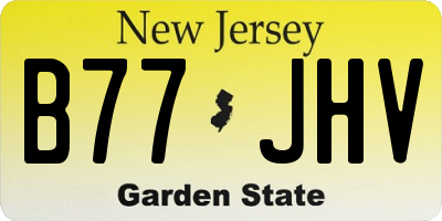 NJ license plate B77JHV