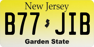 NJ license plate B77JIB