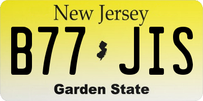 NJ license plate B77JIS
