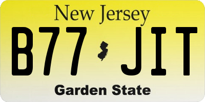 NJ license plate B77JIT