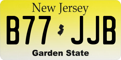 NJ license plate B77JJB