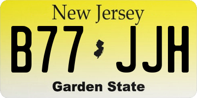 NJ license plate B77JJH